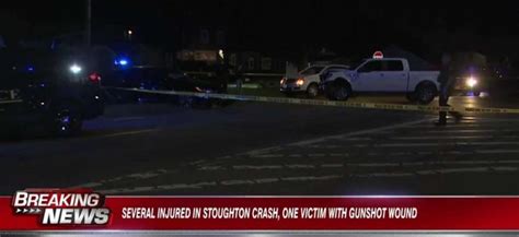 Several injured in crash in Stoughton, one victim with gunshot wound 